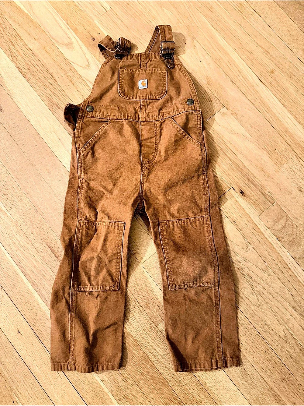Carhartt Kids' Duck Washed Bib Overall, Brown